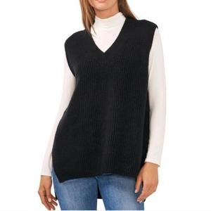 Vince Camuto V-neck Ribbed Sweater Vest Vince Camuto
